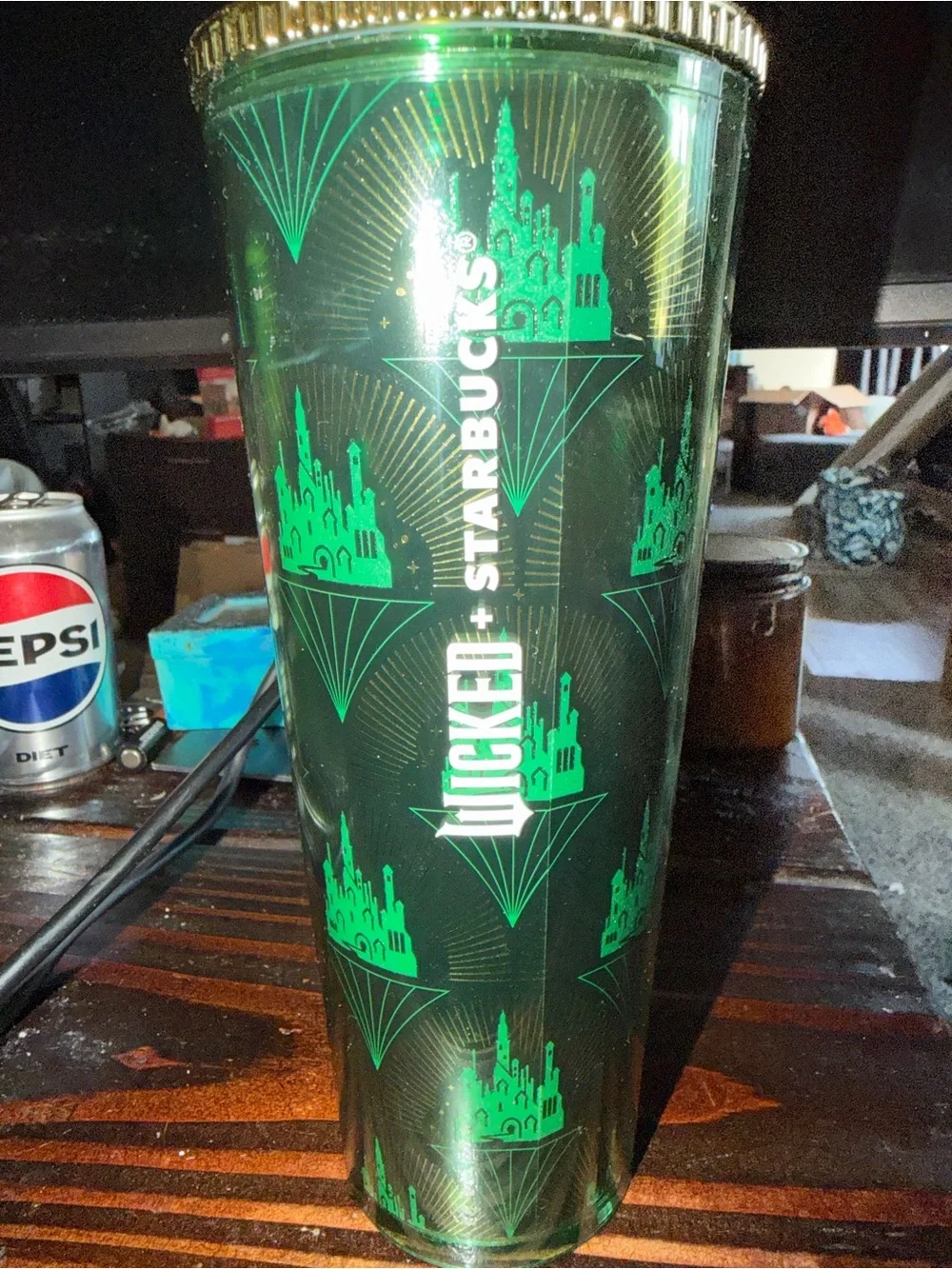 Starbucks Green and Gold Wicked City Tall Tumblers Set